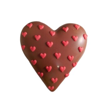 Chocolade hol hart met hartjes